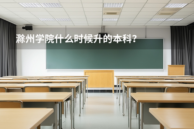 滁州学院什么时候升的本科？