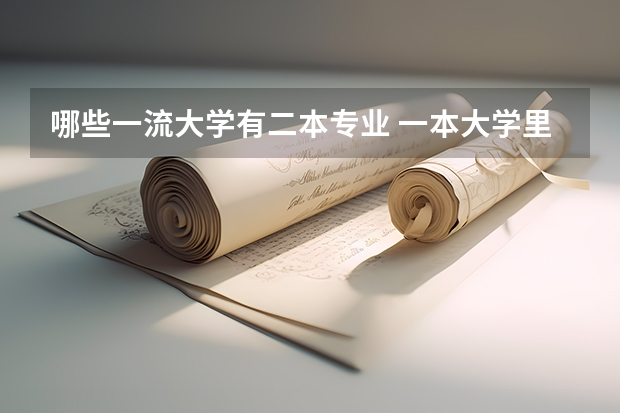 哪些一流大学有二本专业 一本大学里有二本专业吗?