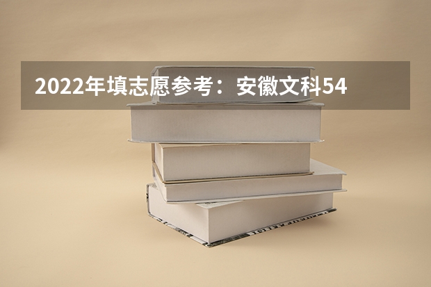 2022年填志愿参考：安徽文科540分对应的大学（2023年安徽文科分数线）