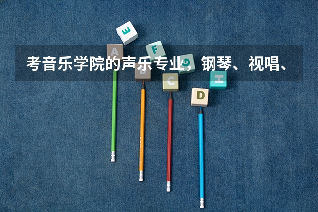 考音乐学院的声乐专业，钢琴、视唱、乐理都要达到什么水平？很难吗？