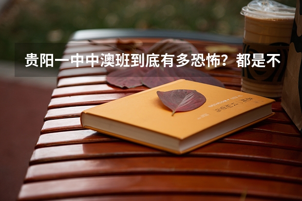 贵阳一中中澳班到底有多恐怖？都是不学的吗？