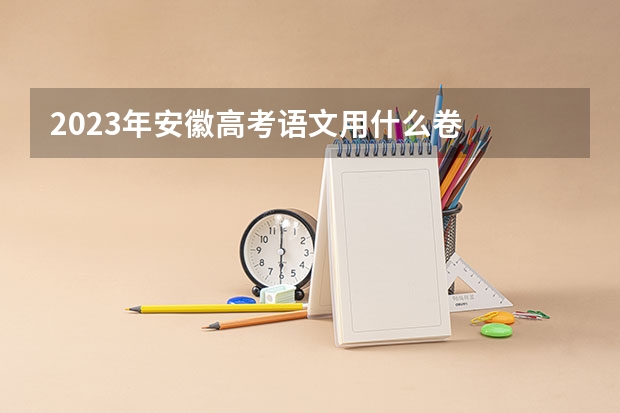 2023年安徽高考语文用什么卷