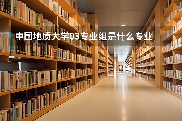 中国地质大学03专业组是什么专业