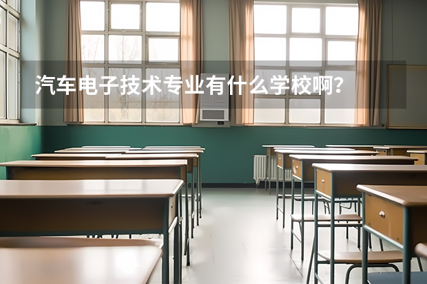 汽车电子技术专业有什么学校啊？