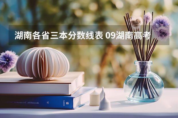 湖南各省三本分数线表 09湖南高考各高校三本录取分数线..