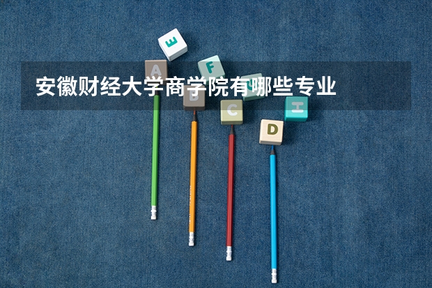 安徽财经大学商学院有哪些专业