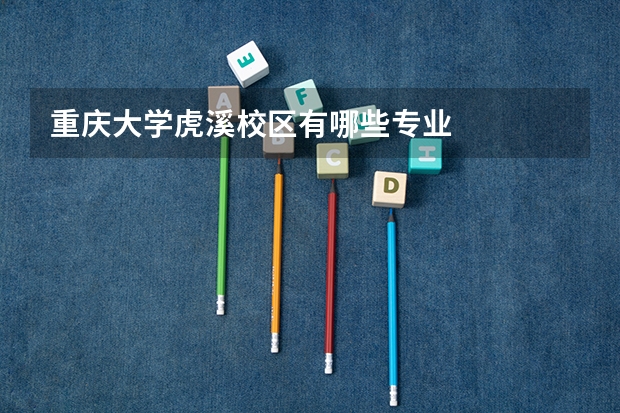 重庆大学虎溪校区有哪些专业