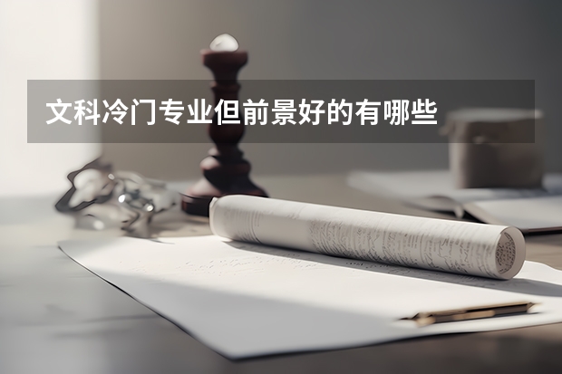 文科冷门专业但前景好的有哪些