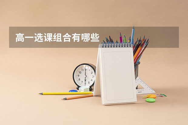 高一选课组合有哪些