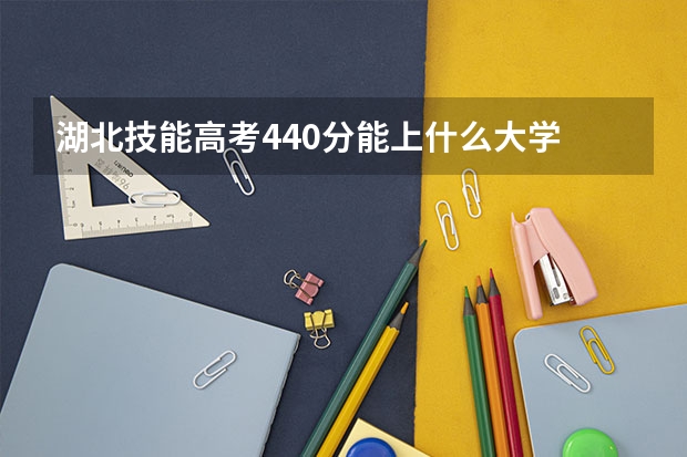 湖北技能高考440分能上什么大学