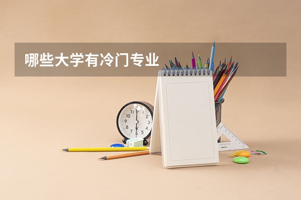 哪些大学有冷门专业