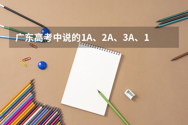 广东高考中说的1A、2A、3A、1B、2B、3B是怎么划分分数的