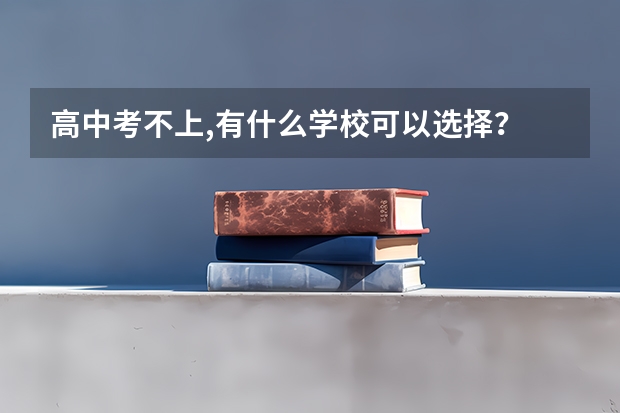 高中考不上,有什么学校可以选择？